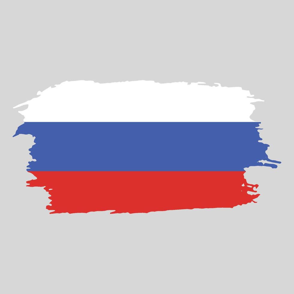 Brush painted national emblem of Russia country on white background vector