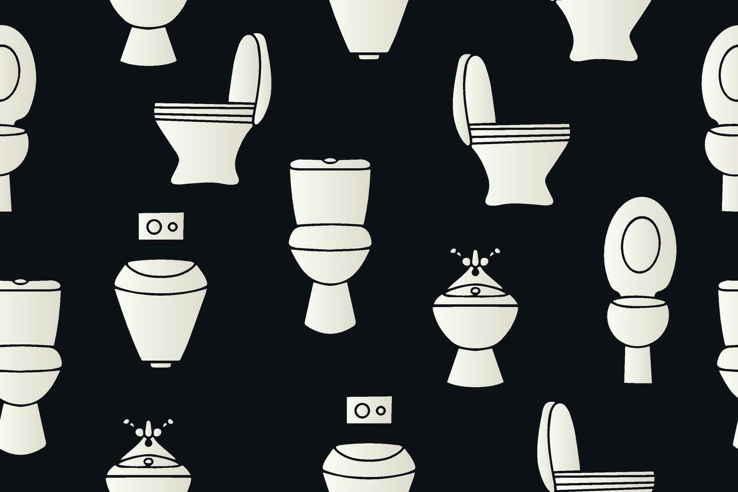 Seamless pattern of toilets. illustration vector