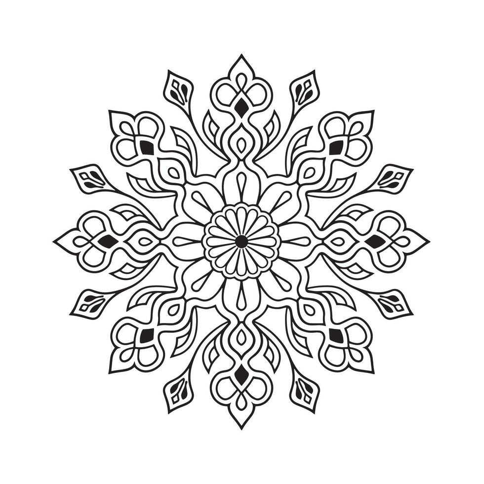 Intricate Circular Floral Mandala Design vector