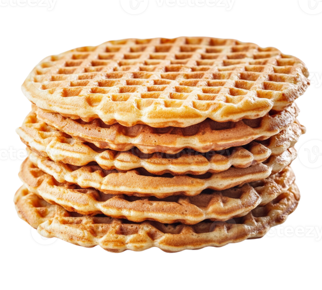 Waffles isolate on transparent background. png