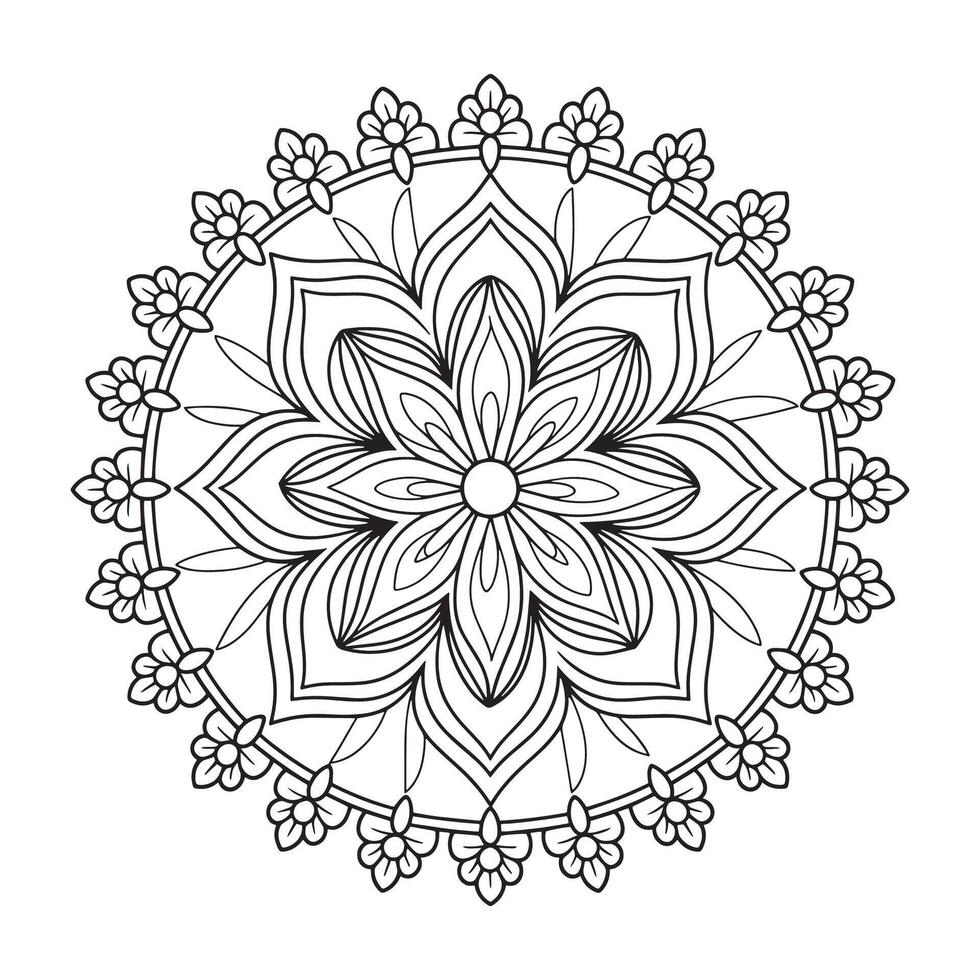 Premium Mandala Template with Flower Design vector