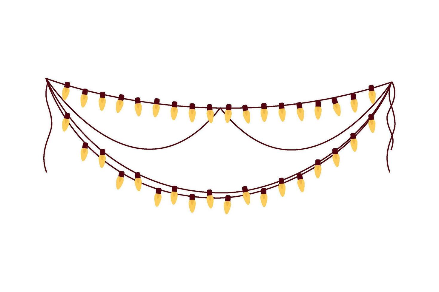 A garland of lights on a white background vector