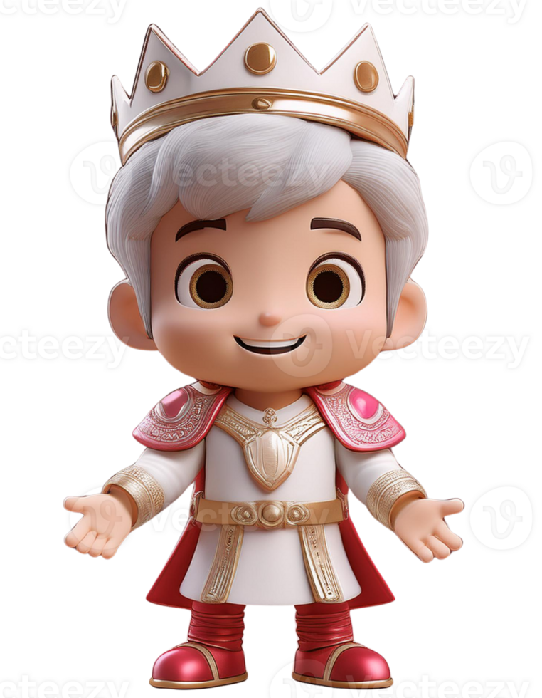 King doll isolate on transparent background. png
