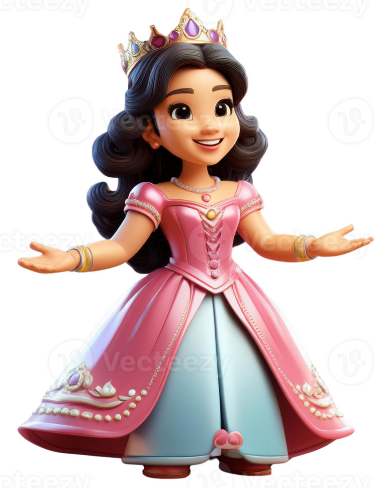 Princess isolate on transparent background. png