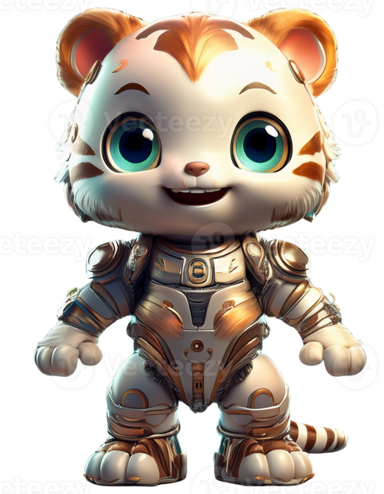A 3D cat isolate on transparent background png