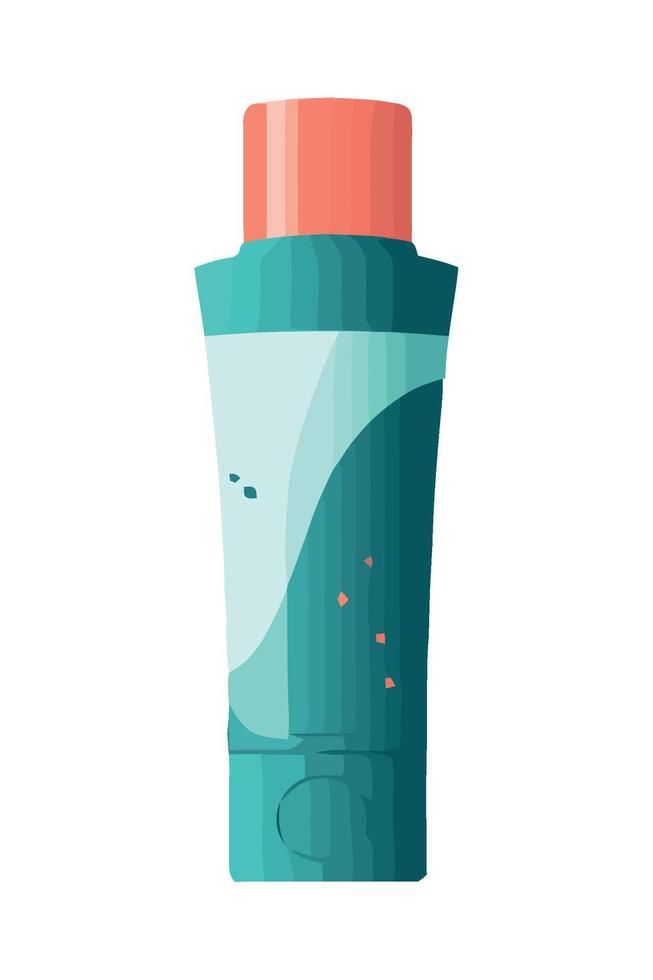 A bottle of shampoo with bubbles on the top vector