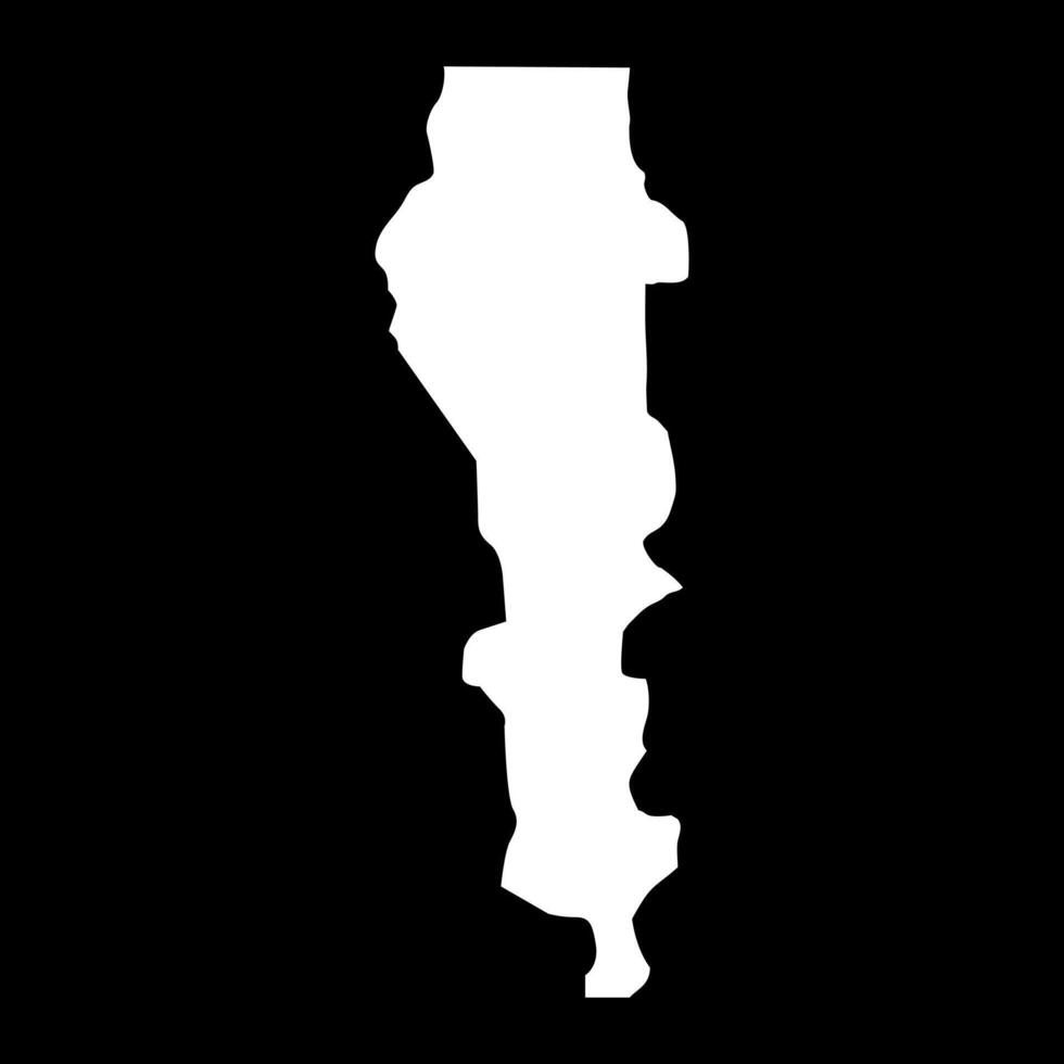 Plateau department map, administrative division of Benin. vector