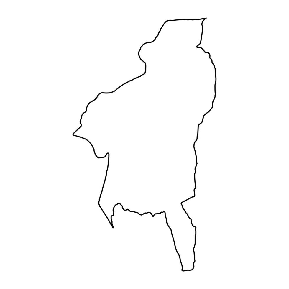 Khuzdar district map, administrative division of Pakistan. illustration. vector