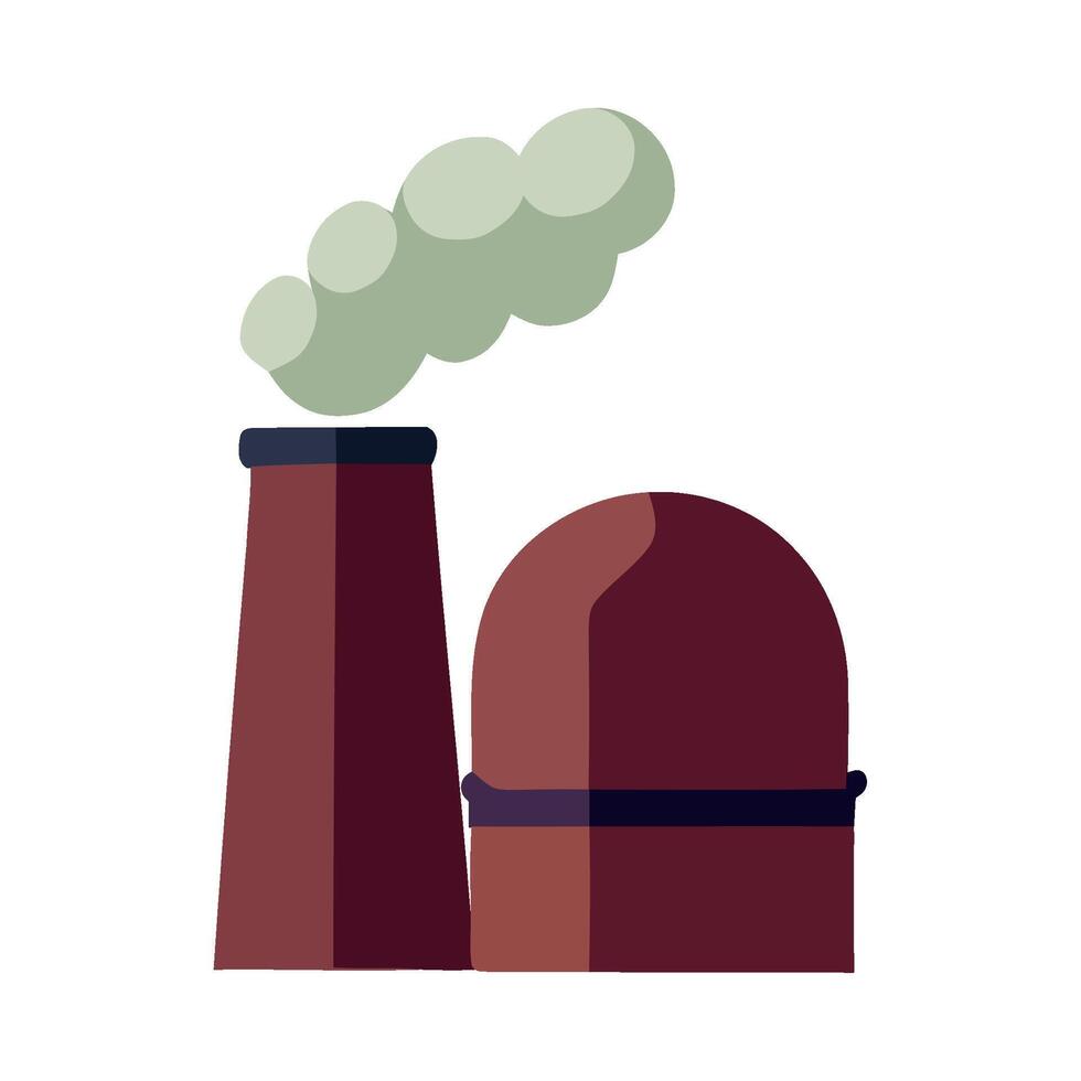 A factory with smoke coming out of the chimney vector