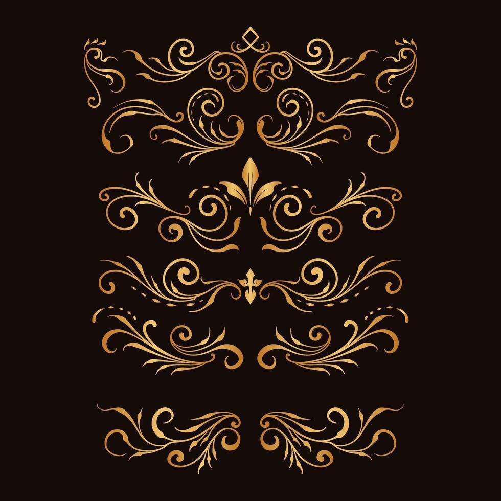 Elegant Borders Ornament Collection vector