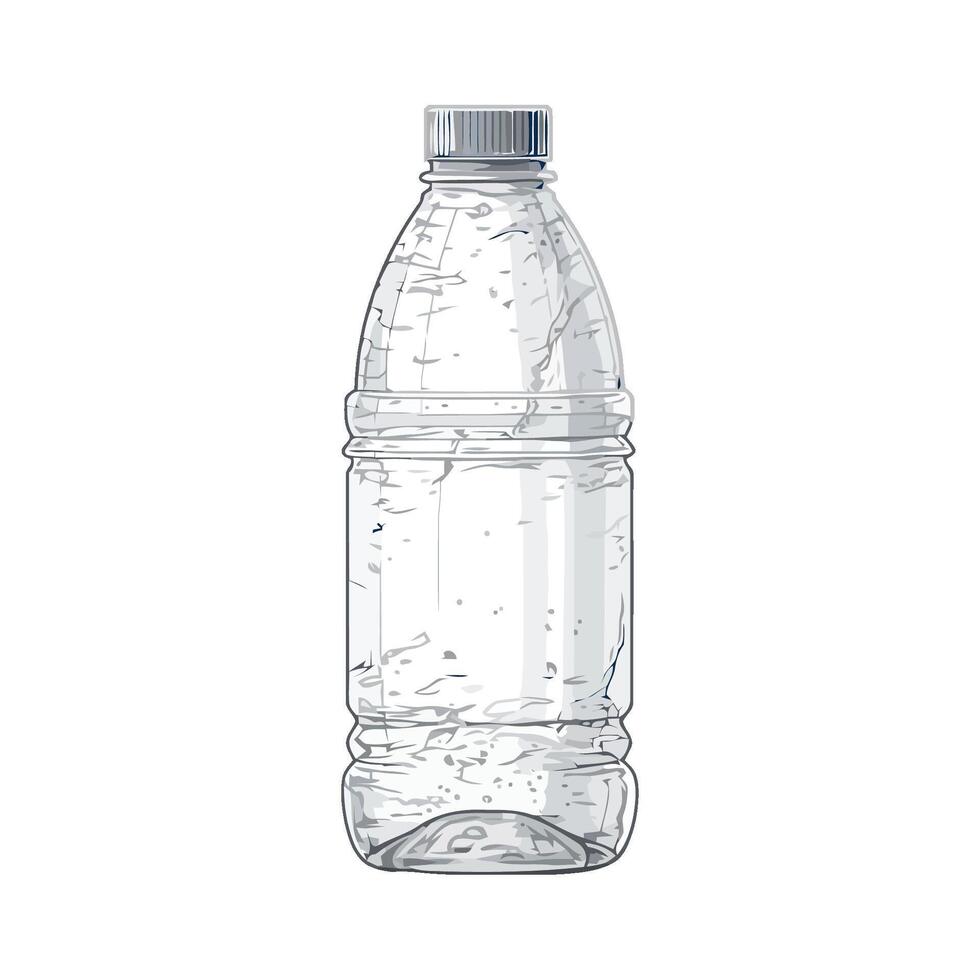 A plastic bottle with water on a white background vector