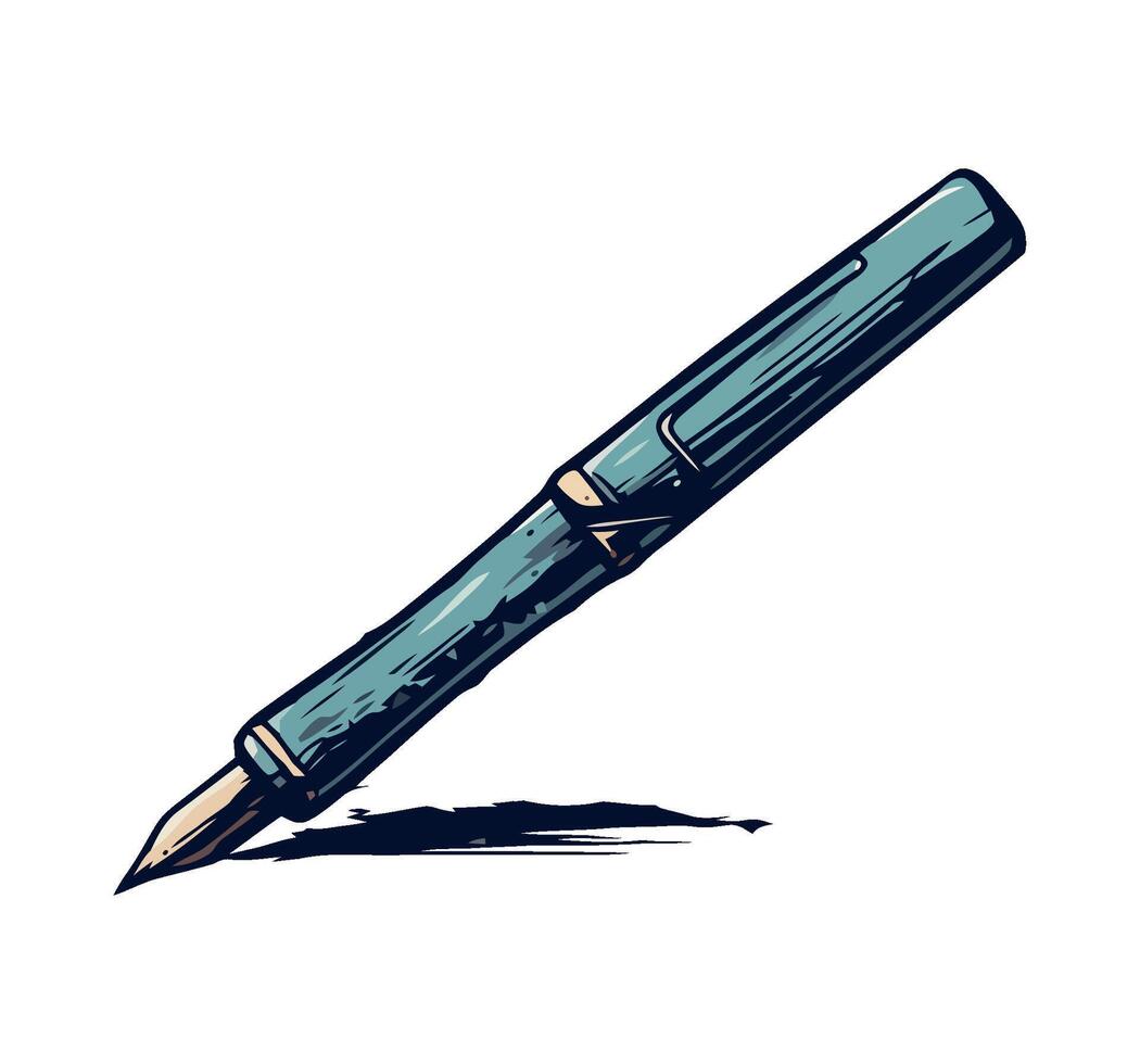 A pen and ink on a white background vector
