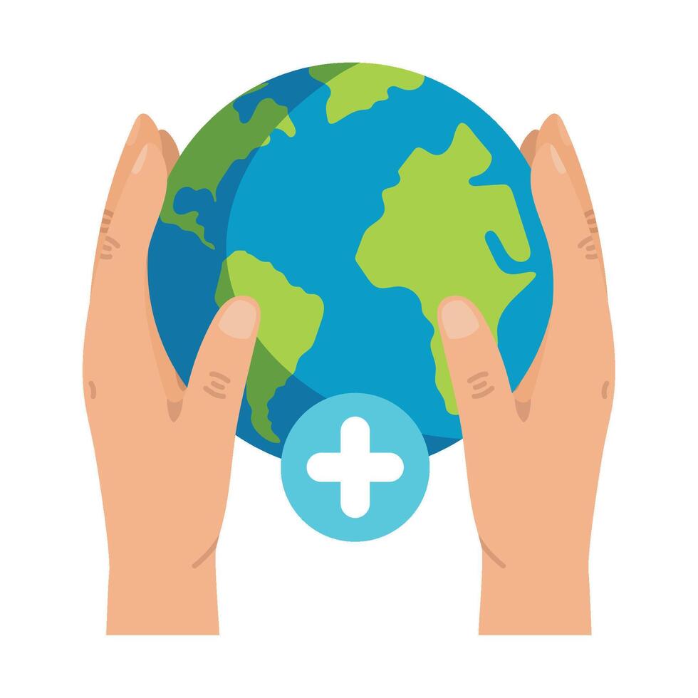 Save the earth concept illustration vector