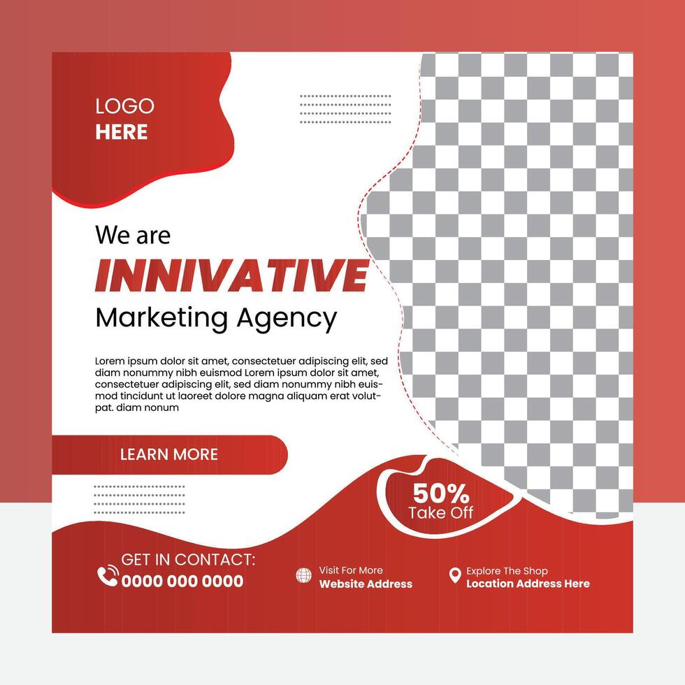 Creative Social Media Corporate Post Design Template vector