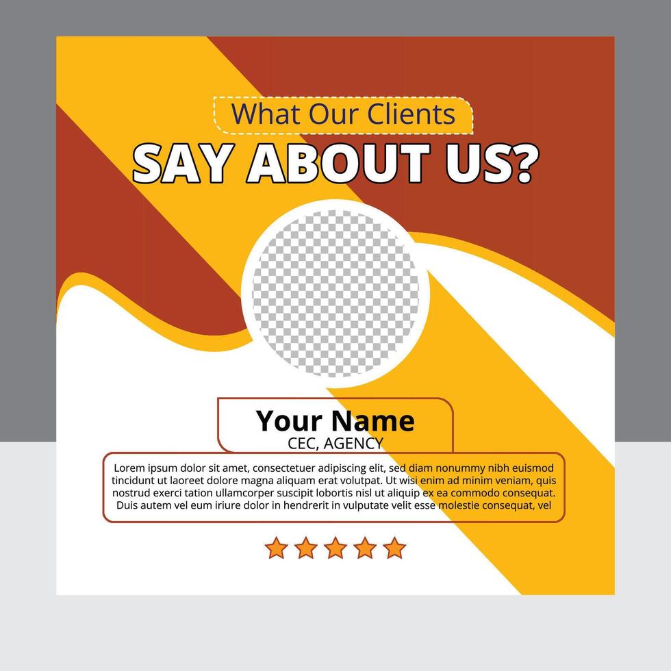 Modern Client Feedback Design Template vector