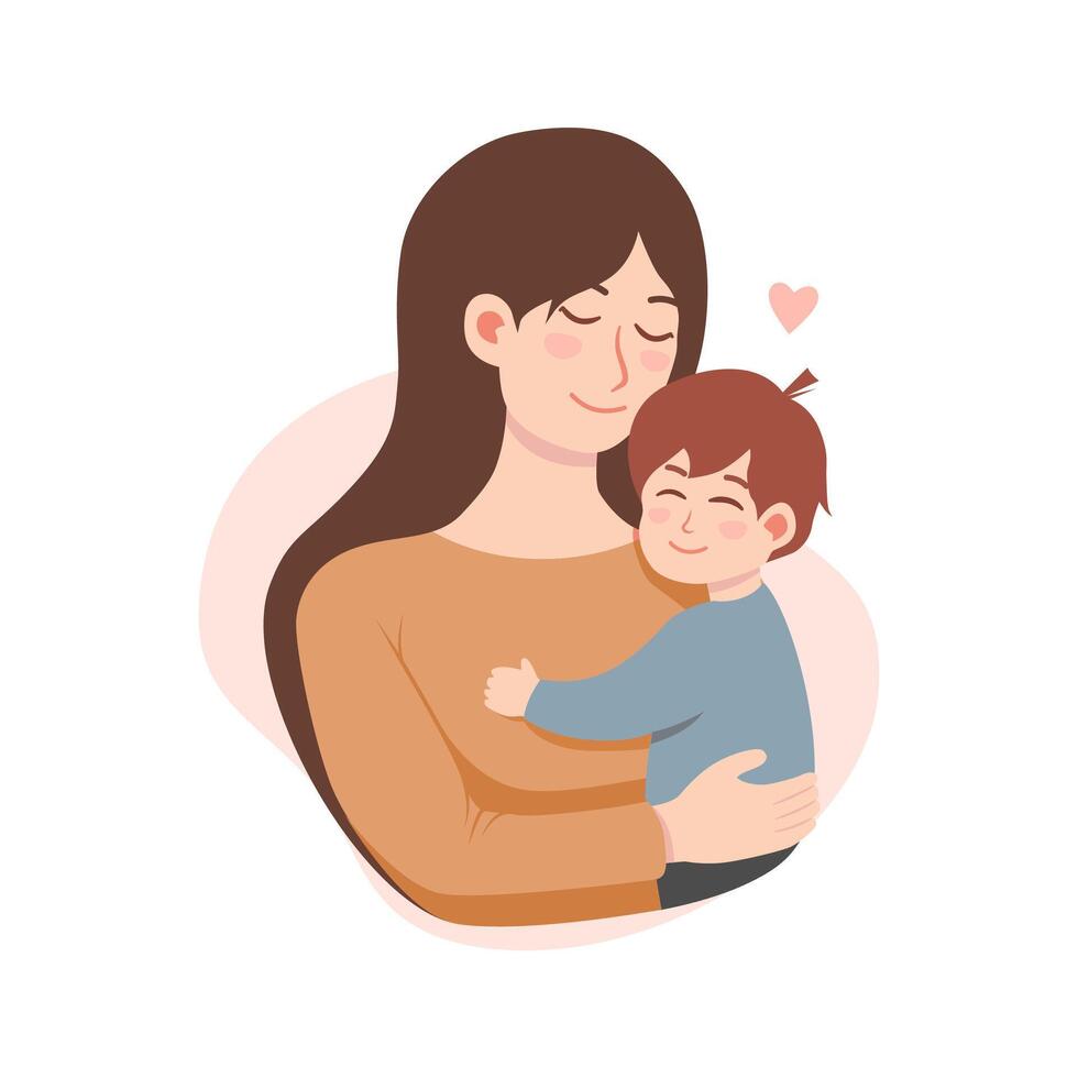 happy mother's day illustration cartoon vector