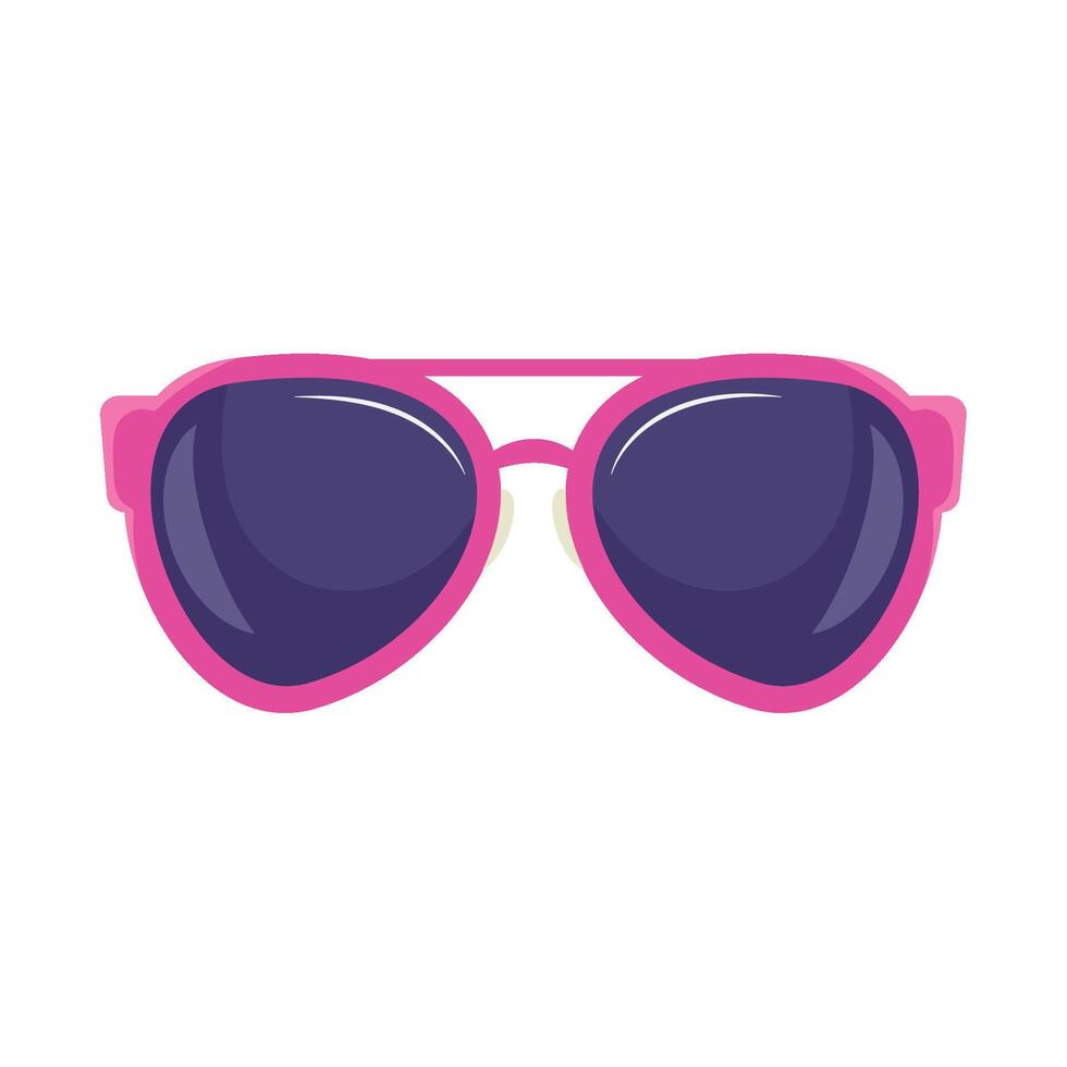 Pink sunglasses on a white background vector