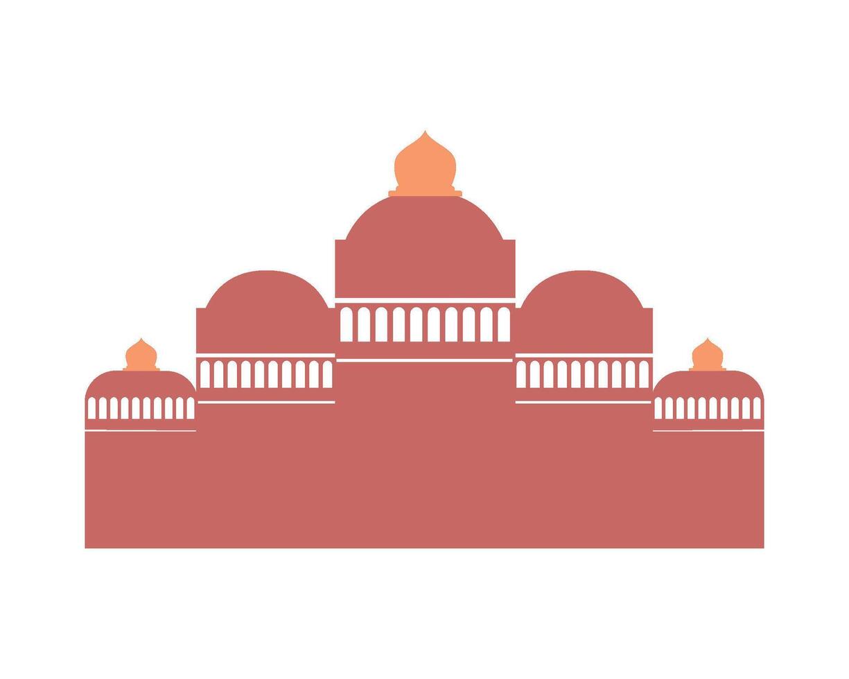 A mosque icon in a flat style vector