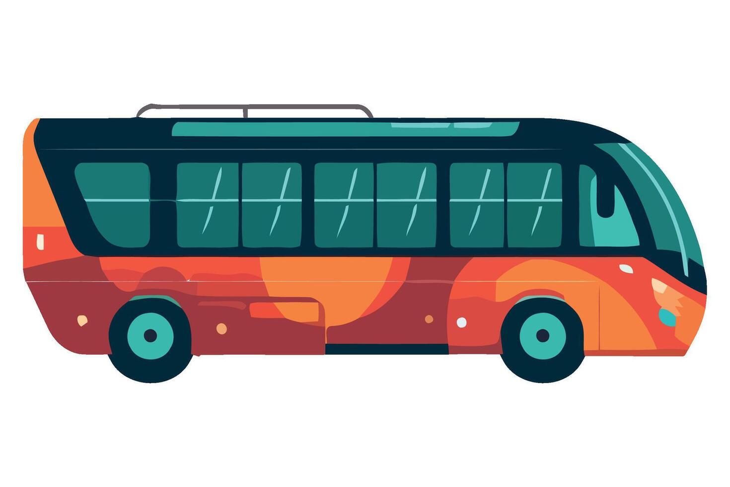 A bus is shown on a white background vector