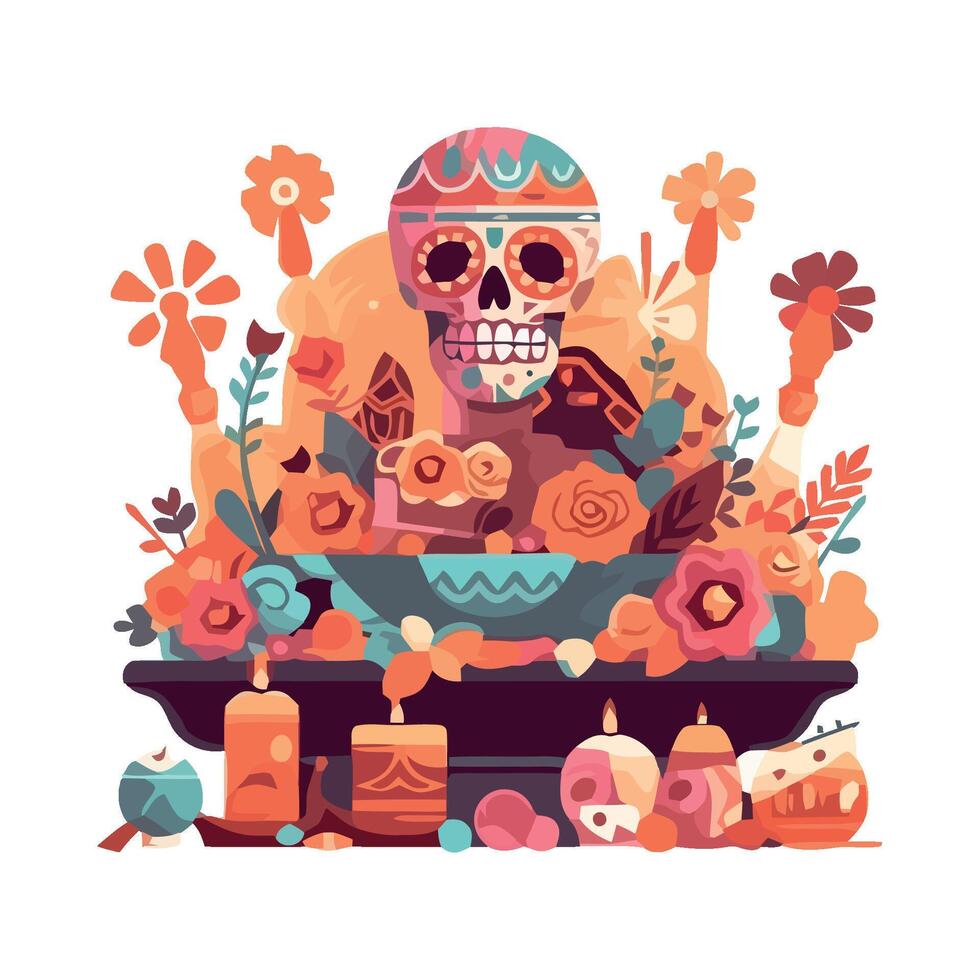 Day of the dead illustration vector