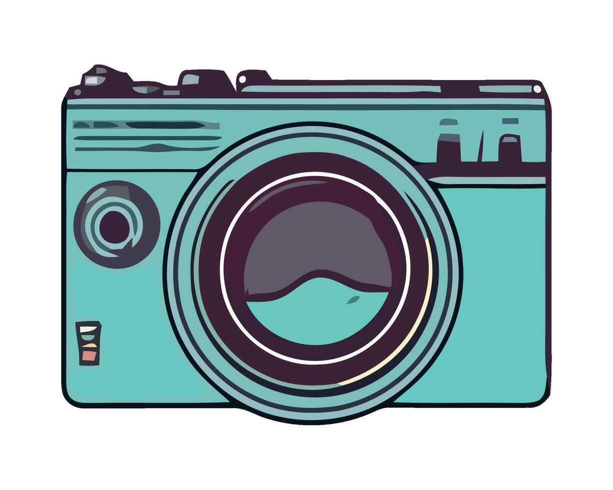 A cartoon camera on a white background vector