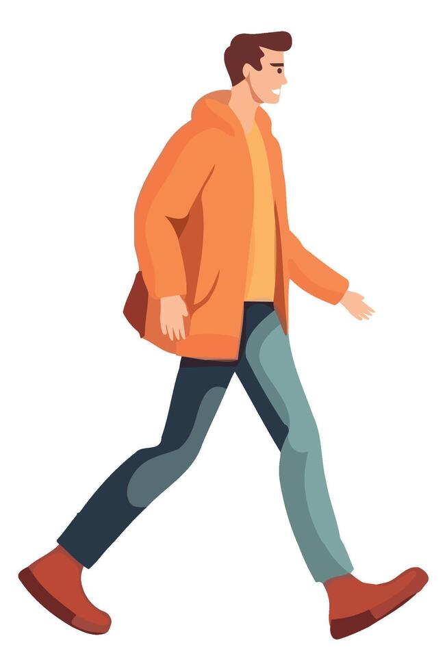 Man walking illustration vector