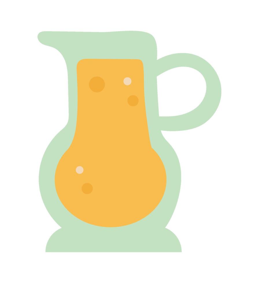 A pitcher of orange juice on a white background vector