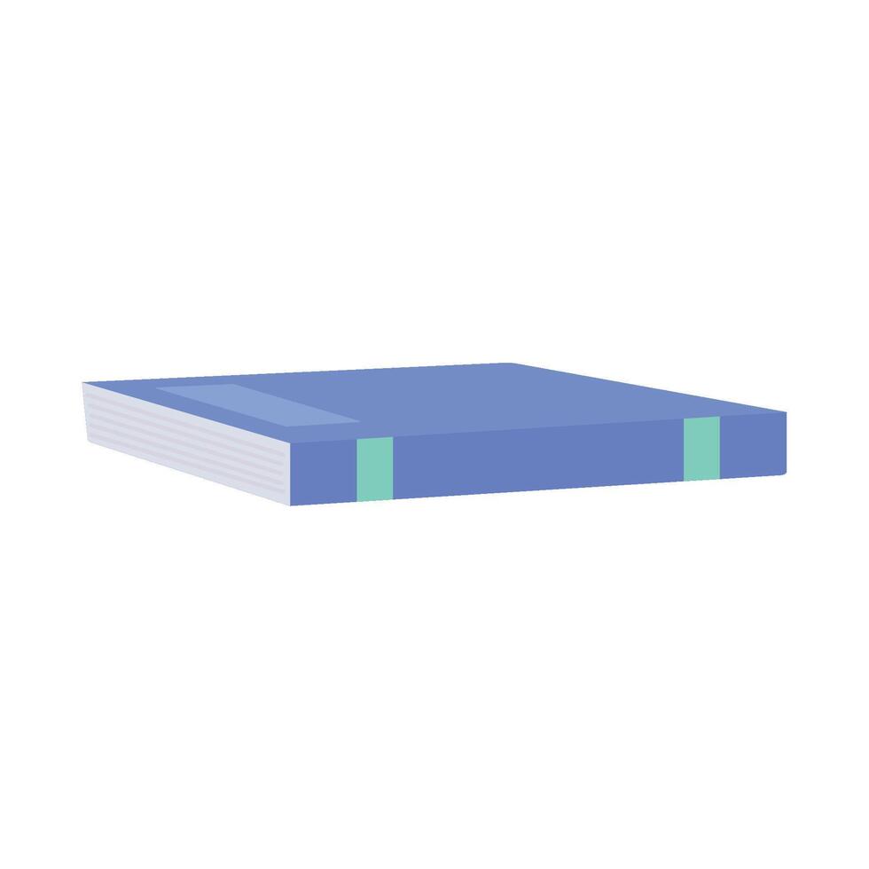 A blue book with a green stripe on the cover vector