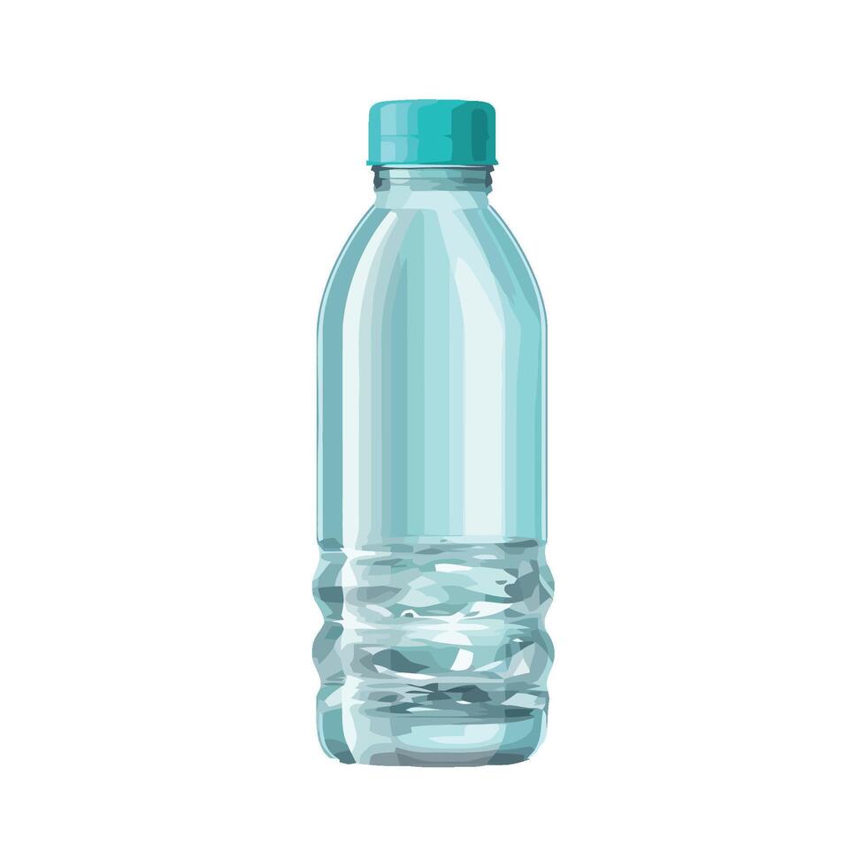 A plastic bottle with water on a white background vector