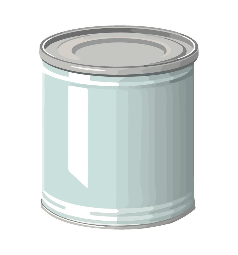 Can of food illustration in cartoon style vector