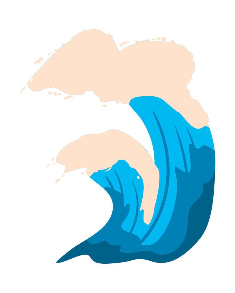 Wave ocean wave illustration vector