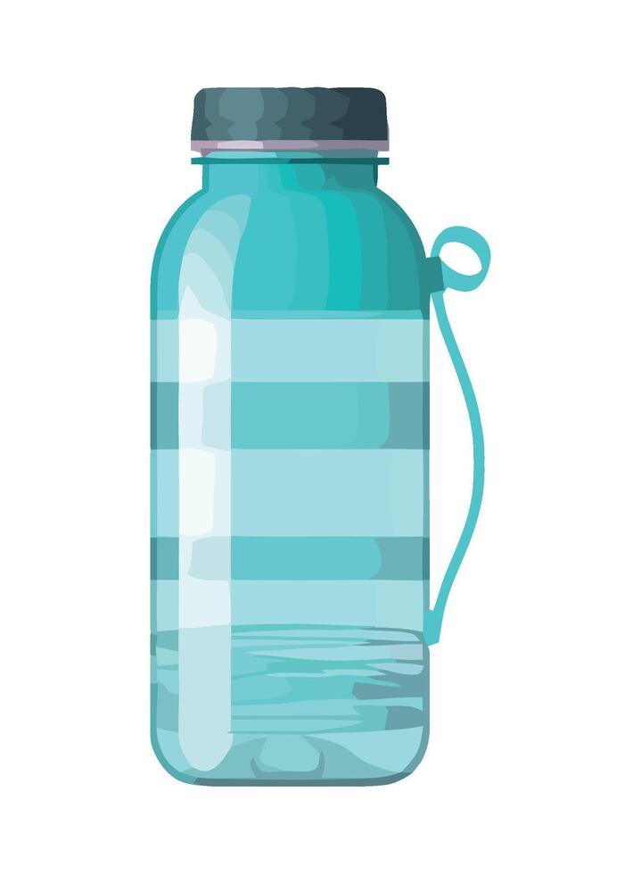 Water bottle with lid illustration vector