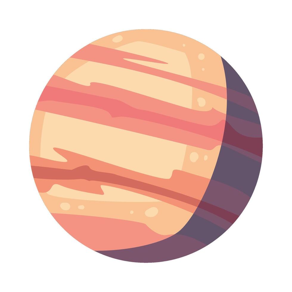 An illustration of the planet jupiter vector