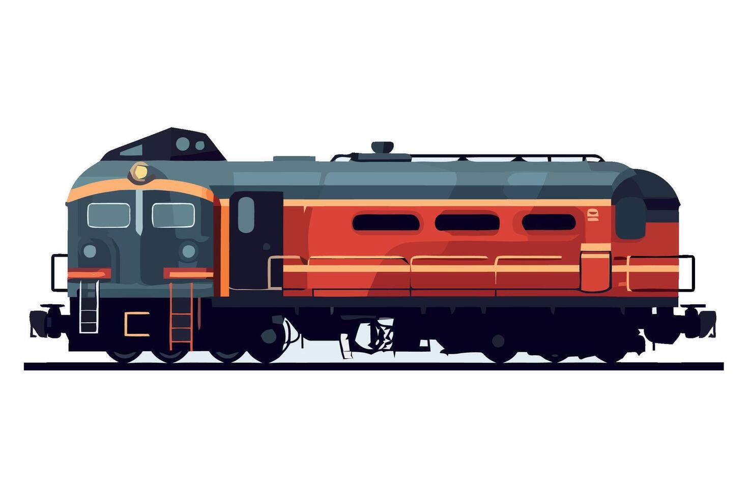 A cartoon train on a white background vector