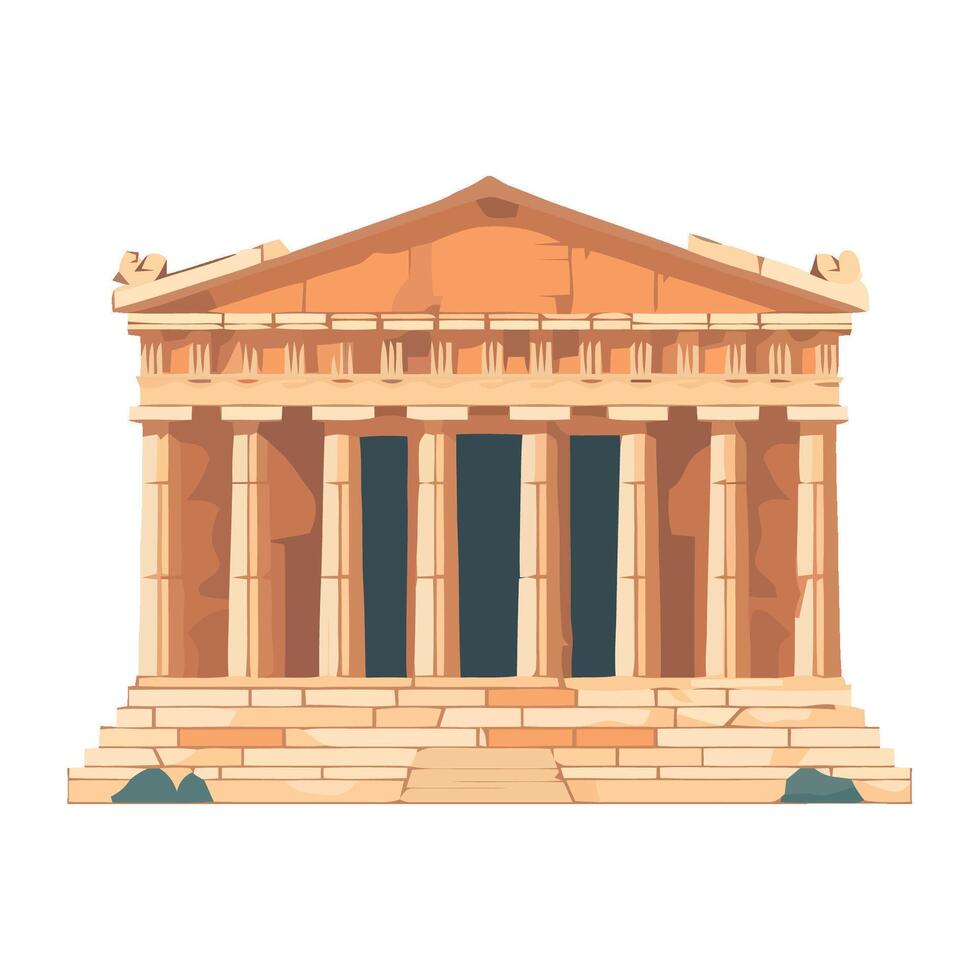The parthenon temple in athens, greece vector