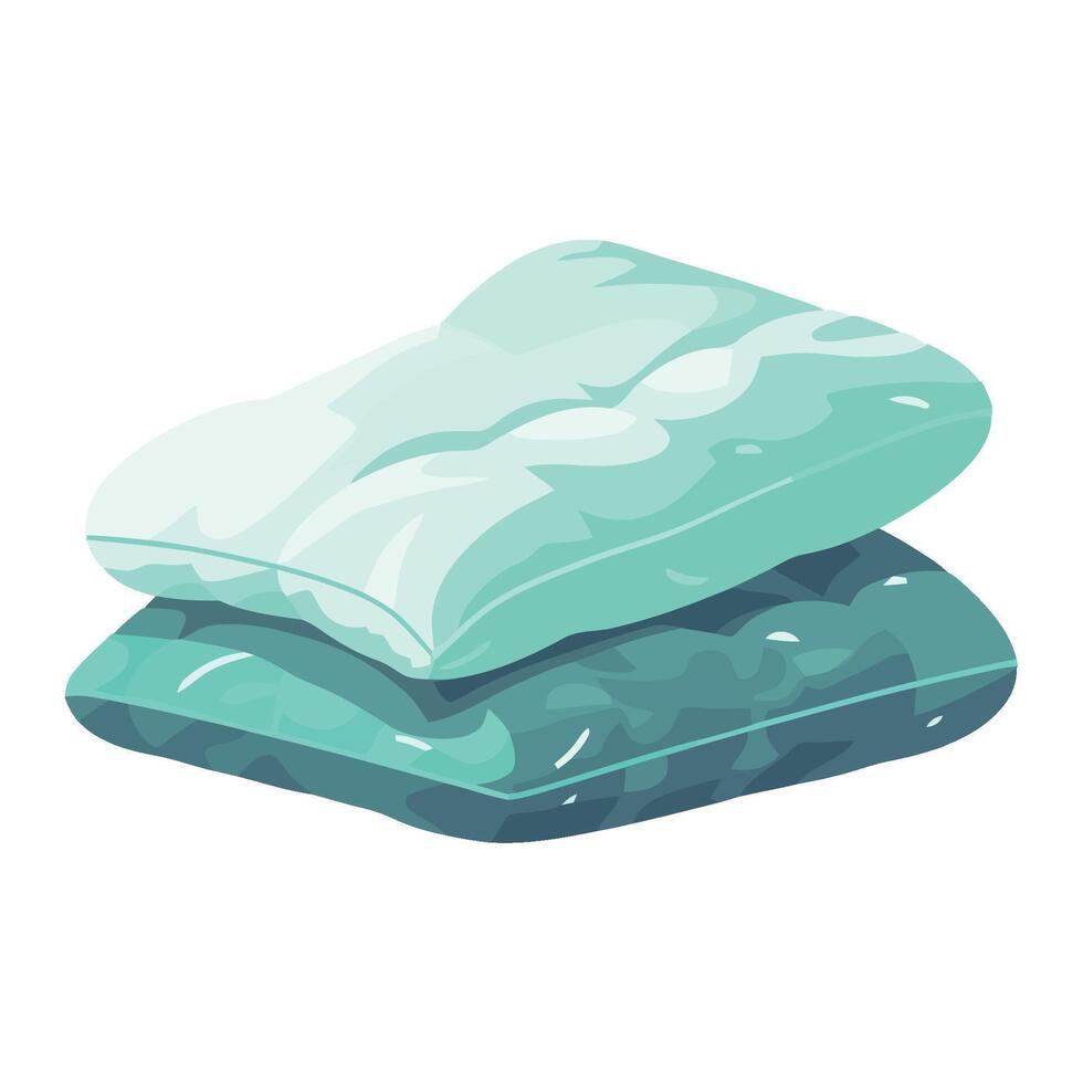 Pillows stacked on top of each other vector