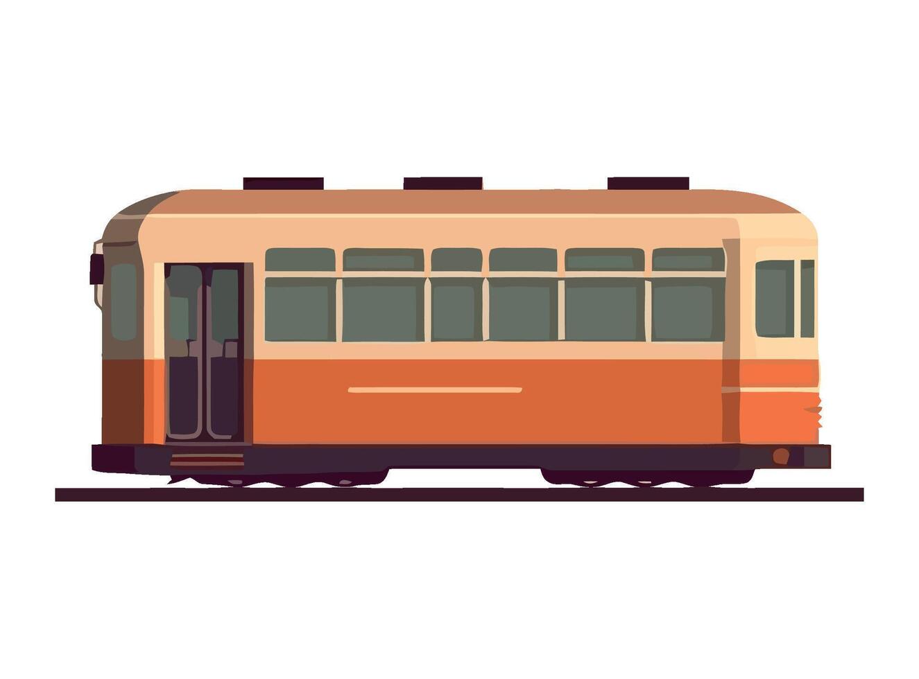 An illustration of a train on a white background vector