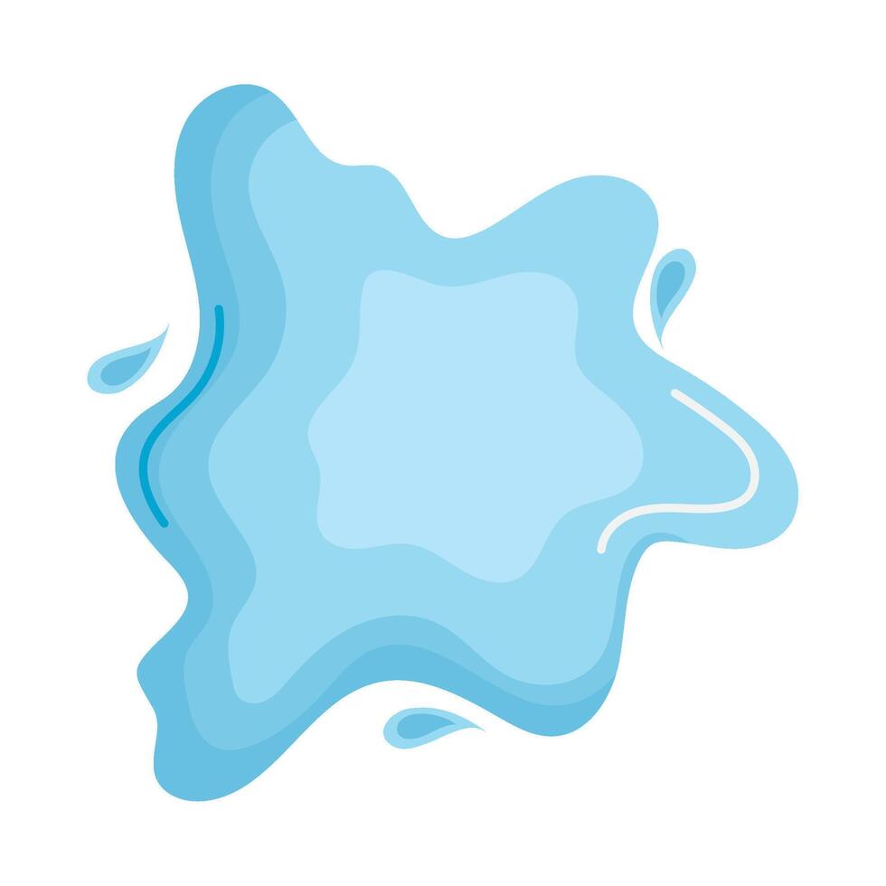 A blue splash of water on a white background vector