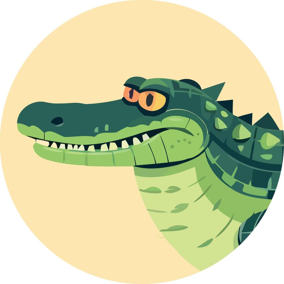 A cartoon alligator with a big mouth vector