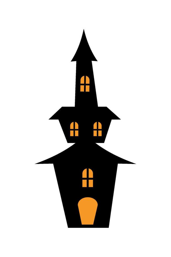 Halloween house illustration vector