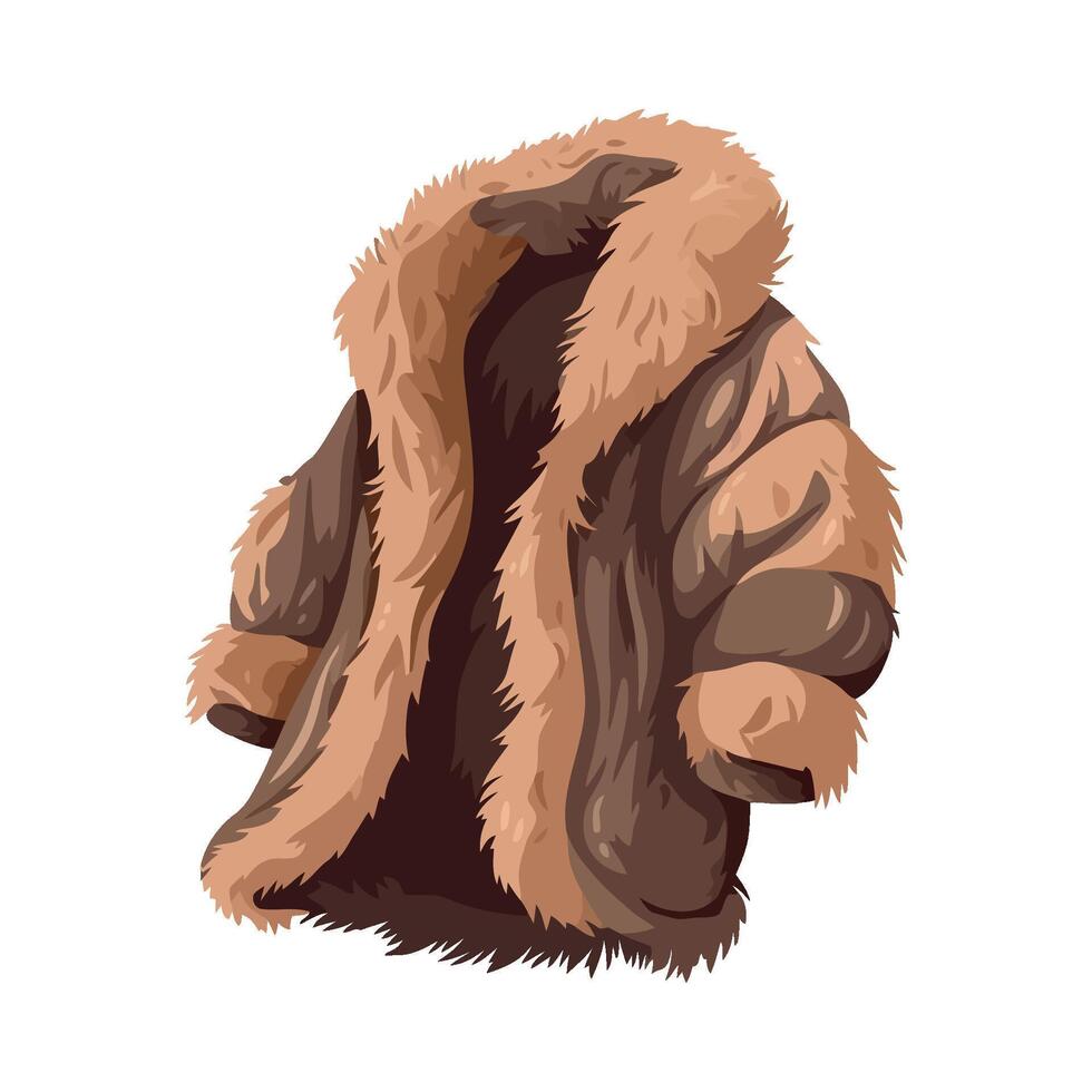 Furry coat illustration vector