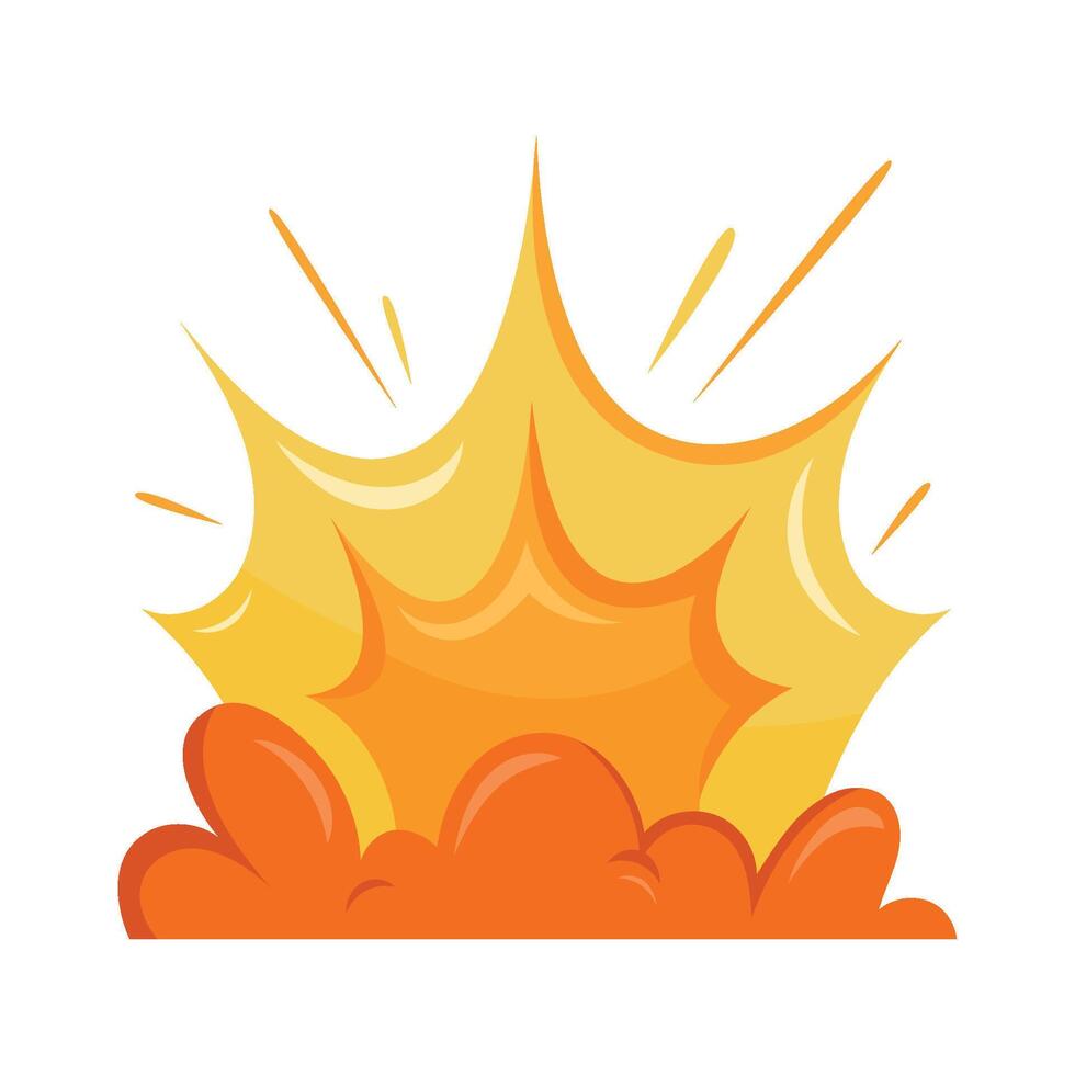 A cartoon explosion with a yellow star vector