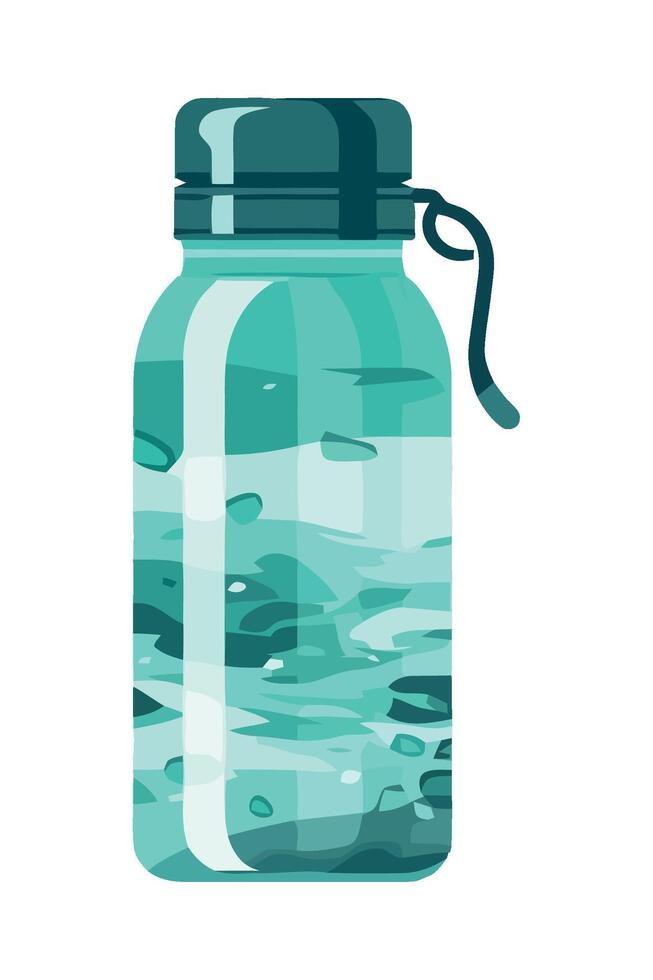 Water bottle with lid on white background vector