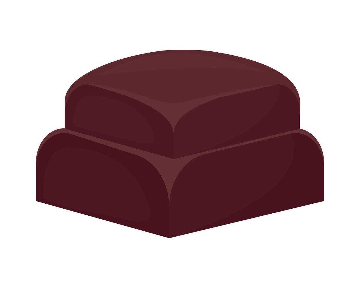 A dark chocolate box on a white background vector