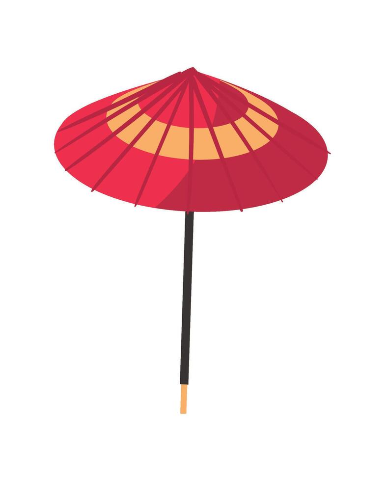 An asian umbrella on a white background vector