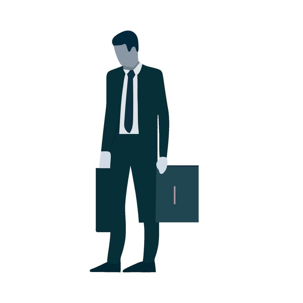 Businessman with briefcase illustration vector