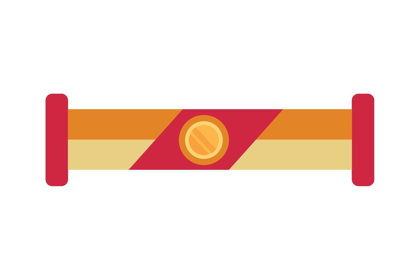 A red and orange candy bar icon on a white background vector