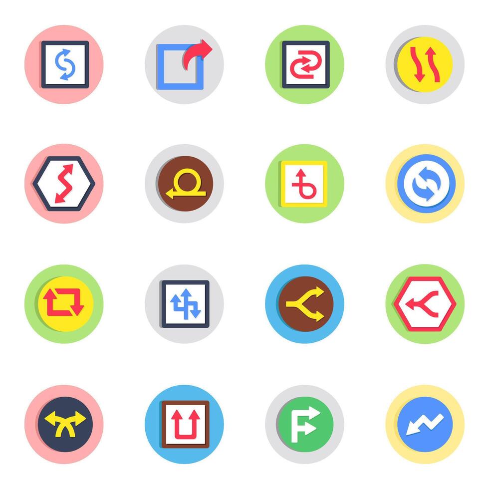 Set of User Interface Flat Icons vector