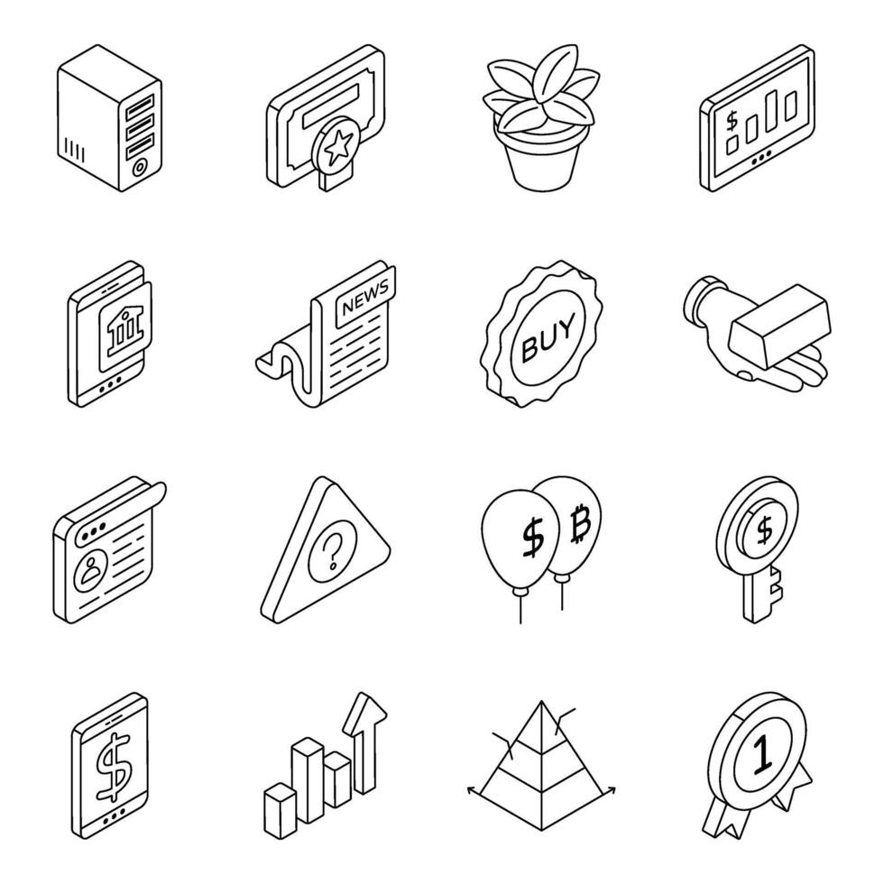 Pack of Startup Linear Icon vector