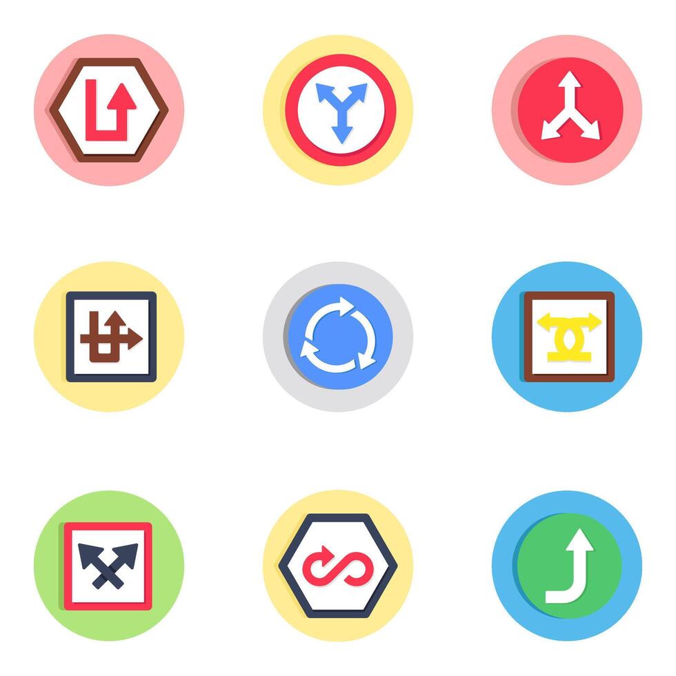 Set of User Experience Flat Icons vector